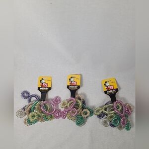 MICKEY, the true original 90 years bracelet Or Hair Elastic Lot Of 3 Packs 18PCS
